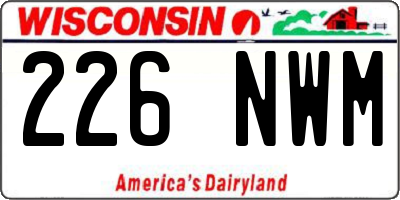 WI license plate 226NWM