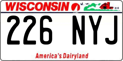 WI license plate 226NYJ