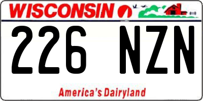 WI license plate 226NZN