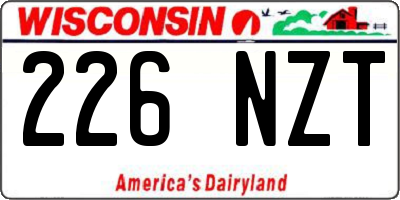 WI license plate 226NZT