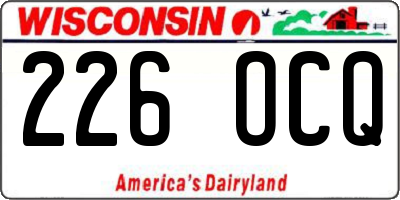 WI license plate 226OCQ