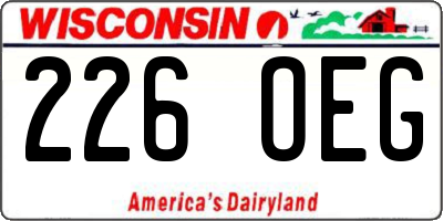 WI license plate 226OEG