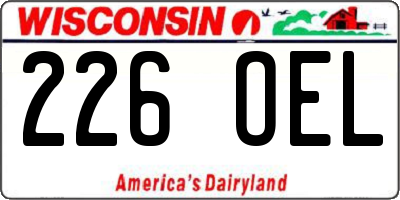 WI license plate 226OEL