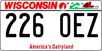 WI license plate 226OEZ