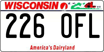 WI license plate 226OFL