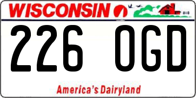WI license plate 226OGD