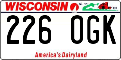 WI license plate 226OGK