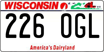 WI license plate 226OGL