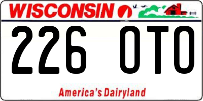 WI license plate 226OTO