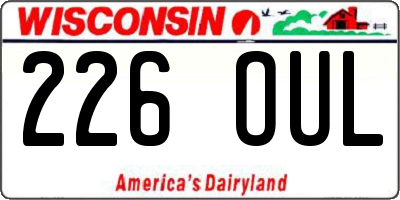 WI license plate 226OUL