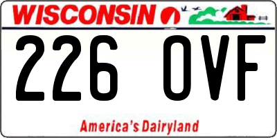 WI license plate 226OVF