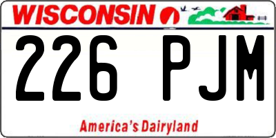 WI license plate 226PJM