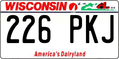 WI license plate 226PKJ