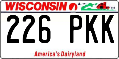 WI license plate 226PKK