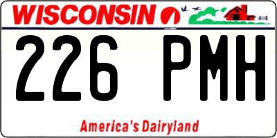 WI license plate 226PMH