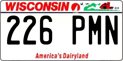 WI license plate 226PMN