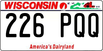 WI license plate 226PQQ
