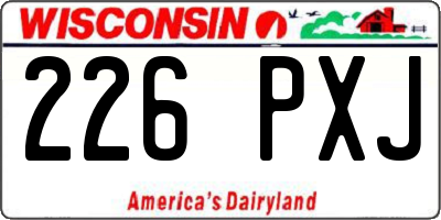 WI license plate 226PXJ