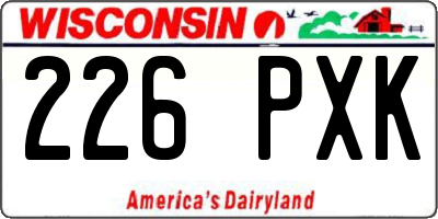 WI license plate 226PXK