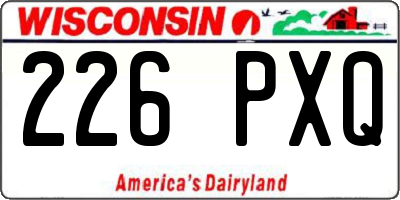 WI license plate 226PXQ