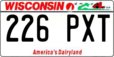 WI license plate 226PXT