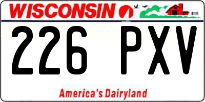 WI license plate 226PXV