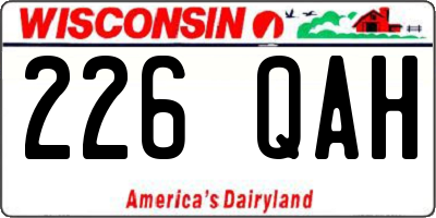 WI license plate 226QAH