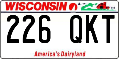 WI license plate 226QKT