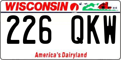 WI license plate 226QKW