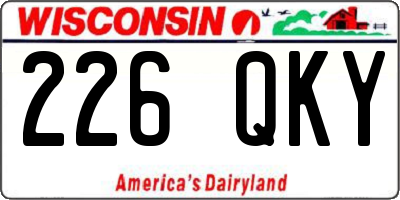 WI license plate 226QKY