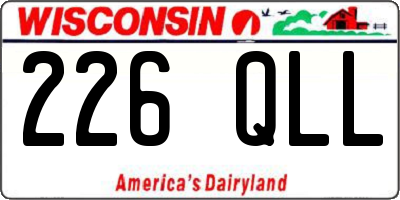 WI license plate 226QLL