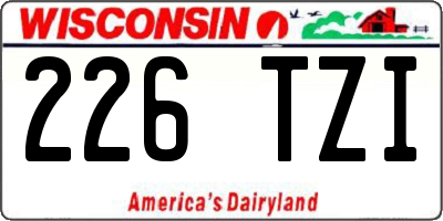 WI license plate 226TZI