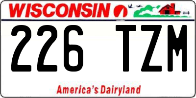 WI license plate 226TZM