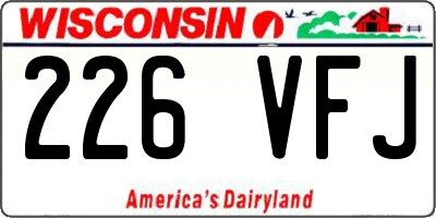 WI license plate 226VFJ
