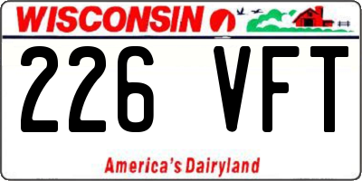 WI license plate 226VFT