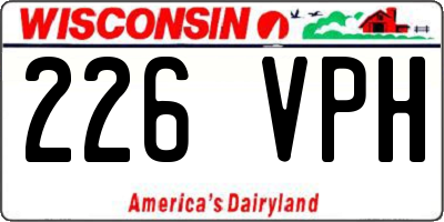 WI license plate 226VPH