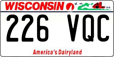 WI license plate 226VQC