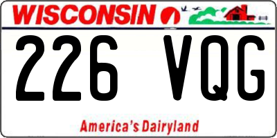 WI license plate 226VQG