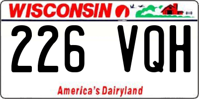 WI license plate 226VQH