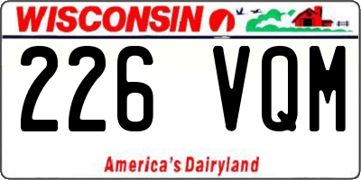 WI license plate 226VQM