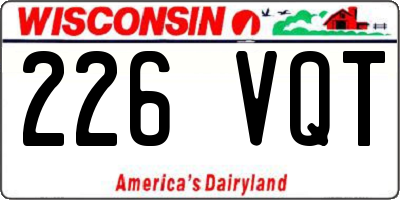 WI license plate 226VQT