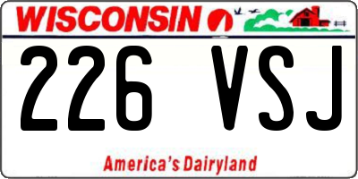 WI license plate 226VSJ