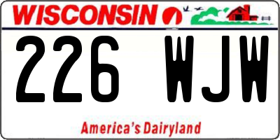 WI license plate 226WJW