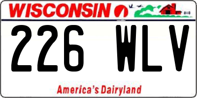 WI license plate 226WLV