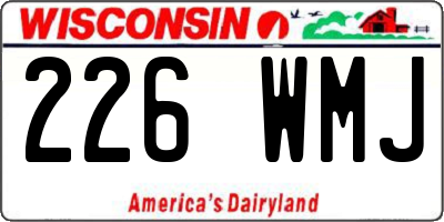 WI license plate 226WMJ