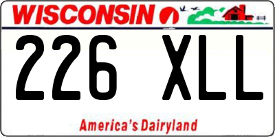 WI license plate 226XLL