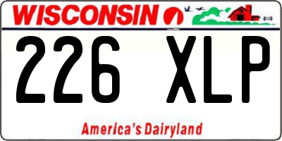 WI license plate 226XLP