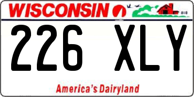 WI license plate 226XLY
