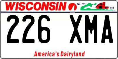 WI license plate 226XMA