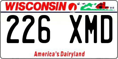 WI license plate 226XMD